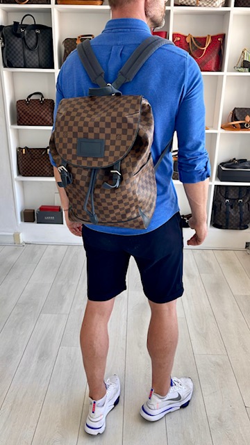 LOUIS VUITTON Damier Canvas Runner Backpack Bag