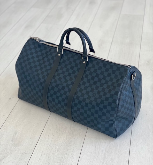Louis Vuitton Keepall 55 Bandouliere Navy Damier Cobalt Canvas
