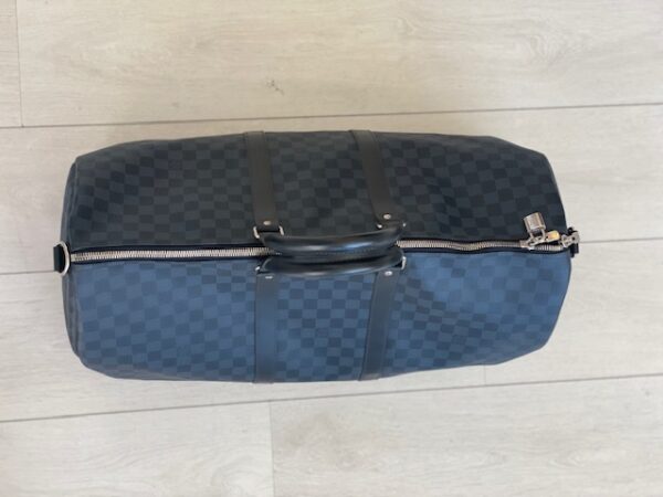 Louis Vuitton Keepall 55 Bandouliere Navy Damier Cobalt Canvas