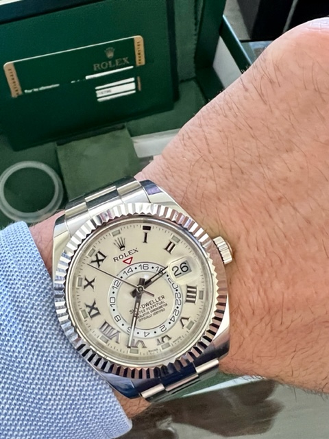 Rolex Sky-Dweller 42mm 18k White with Ivory Dial - ref. 326939