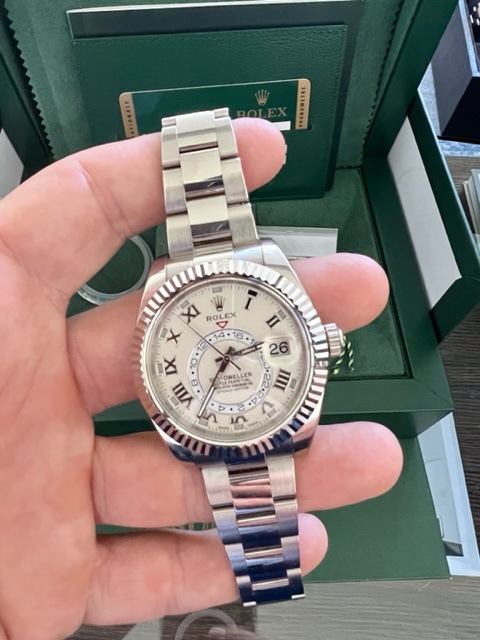 Rolex Sky-Dweller 42mm 18k White with Ivory Dial - ref. 326939