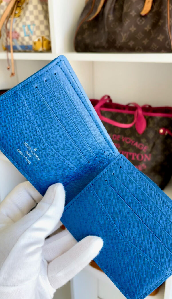 Louis Vuitton Slender Wallet Damier Graphite / Blue