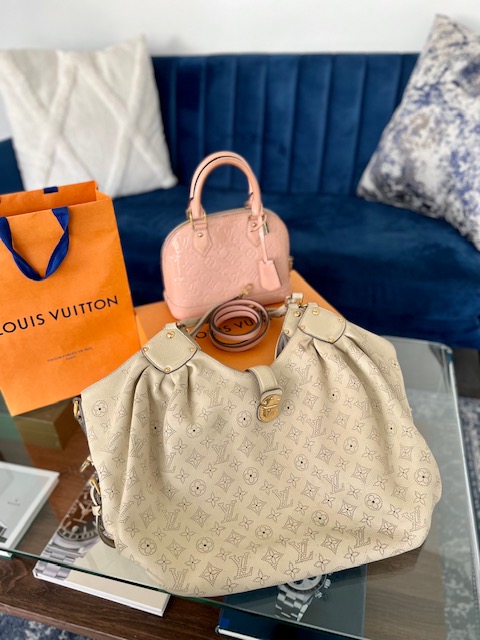 LOUIS VUITTON Sandy Monogram Mahina Leather XL Bag