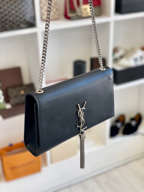 YSL Kate Medium bag with tassel and interlocking YSL initials