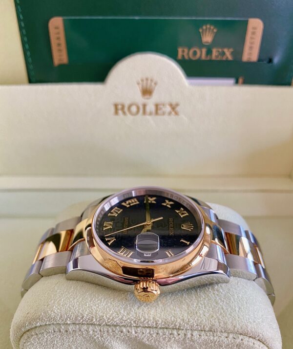 Rolex Datejust 18k Ref. 116203 Black Egypt Dial with Roman gold numbers 36mm
