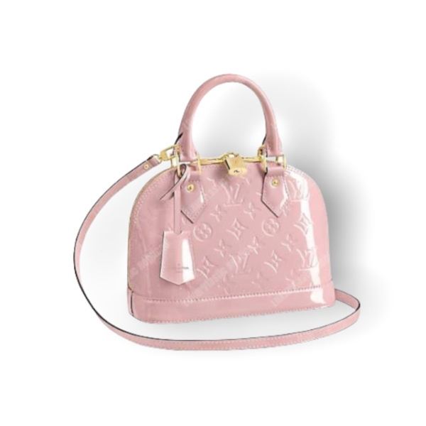 Louis Vuitton Monogram Vernis Alma BB Hand Bag Rose Ballerine