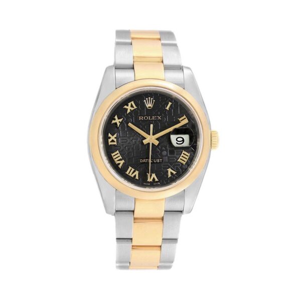 Rolex Datejust 18k Ref. 116203 Black Egypt Dial with Roman gold numbers 36mm