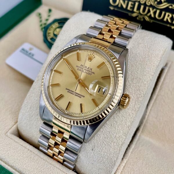 Rolex Datejust 36 Steel Yellow Gold Champagne Dial Vintage Watch