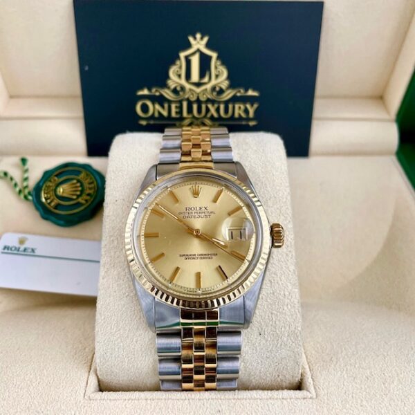 Rolex Datejust 36 Steel Yellow Gold Champagne Dial Vintage Watch