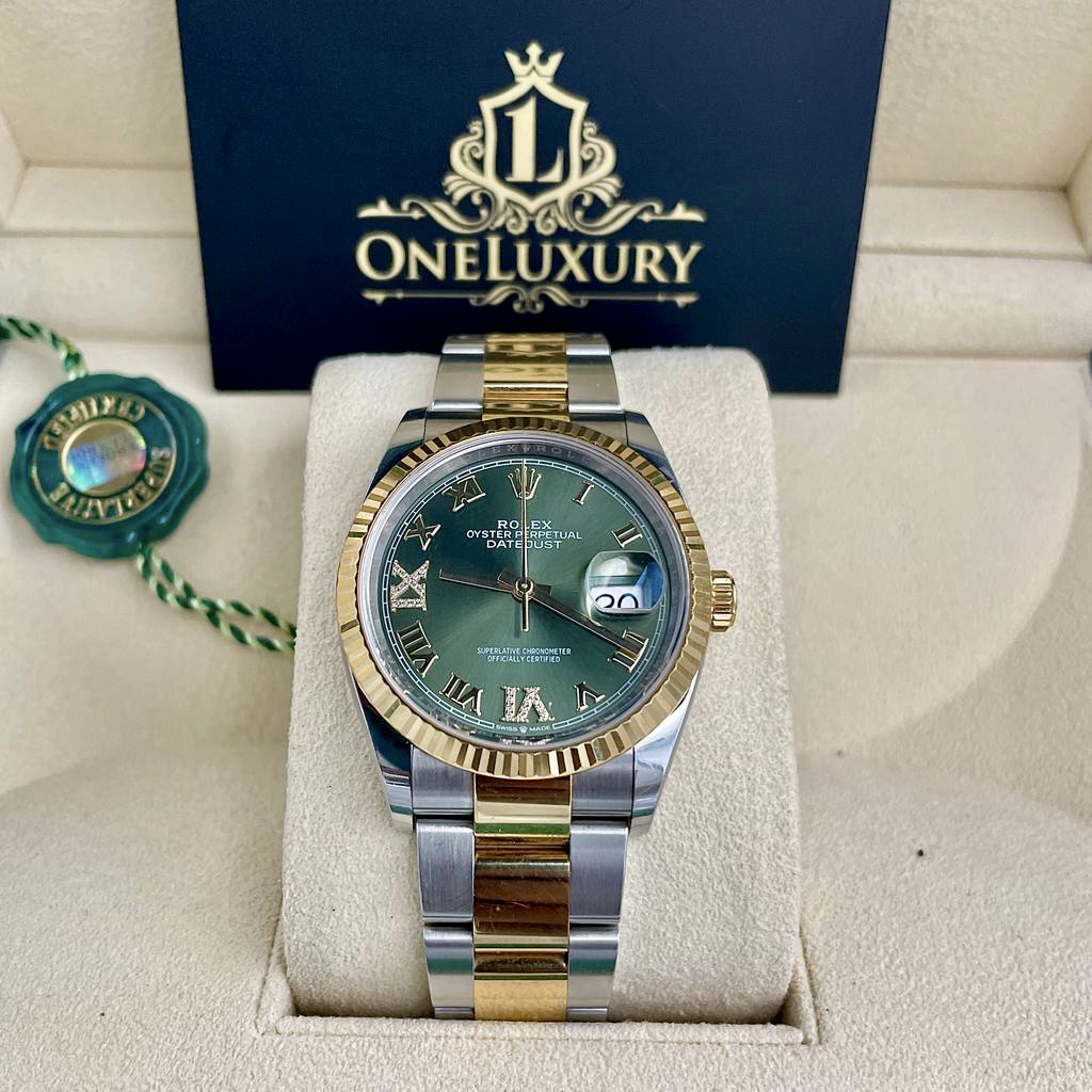 Rolex Datejust 36 Oyster Perpetual Datejust 36mm ref. 125233 Olive Green Diamond Dial