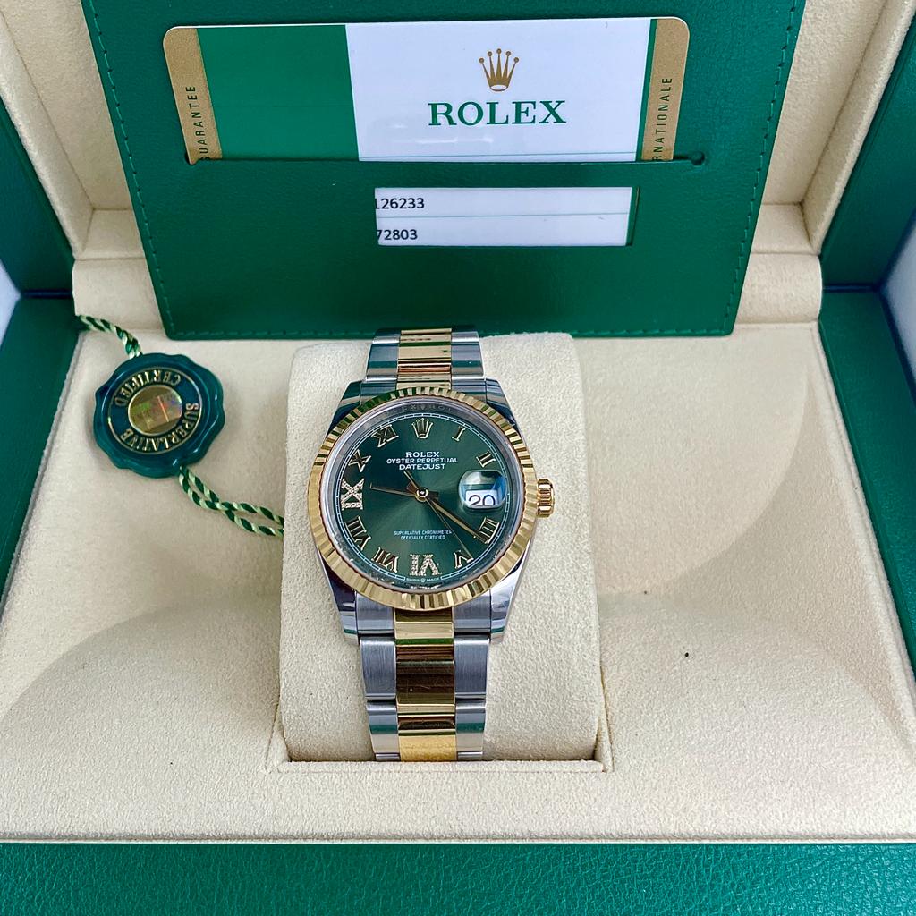 Rolex Datejust 36 Oyster Perpetual Datejust 36mm ref. 125233 Olive Green Diamond Dial