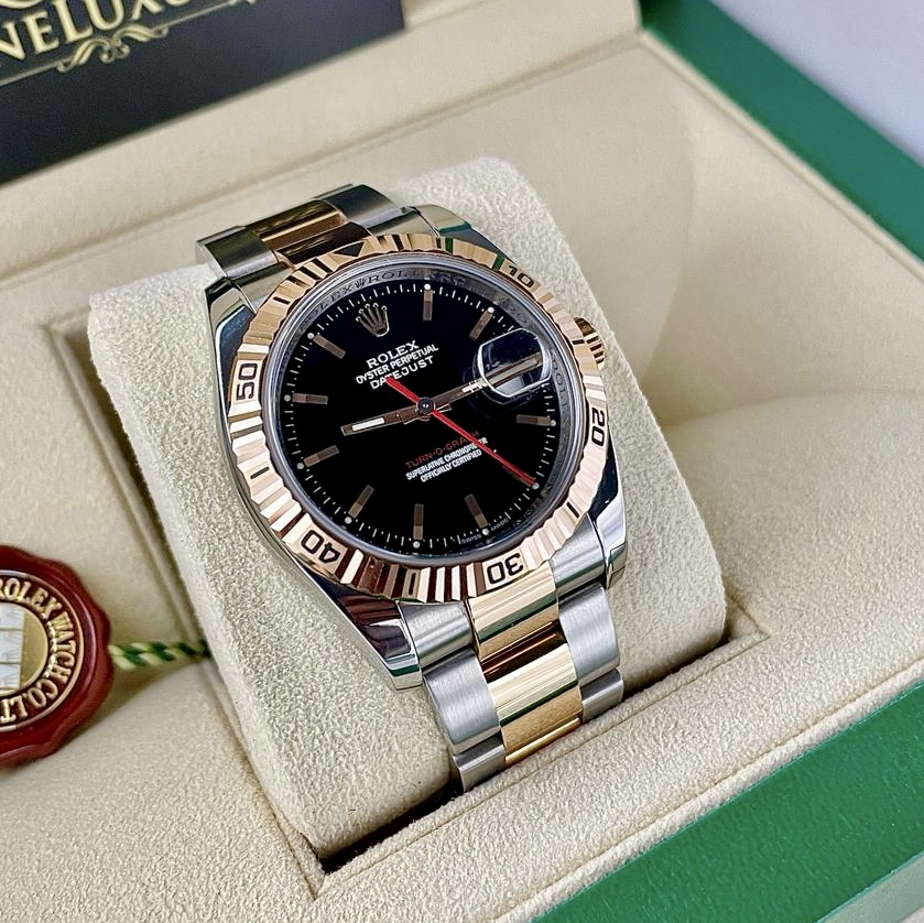 Rolex Datejust 36MM Steel Rose Gold Turn-O-Graph ref. 116261