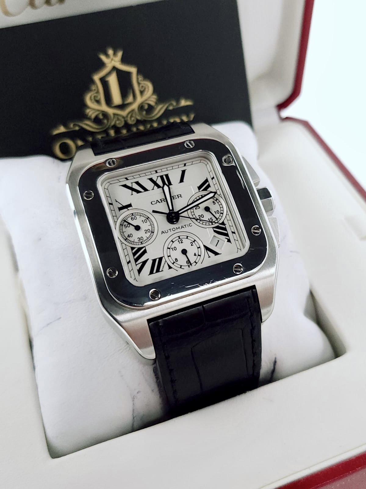 Cartier Santos 100 XL Chronograph Stainless Steel ref. W20090X8