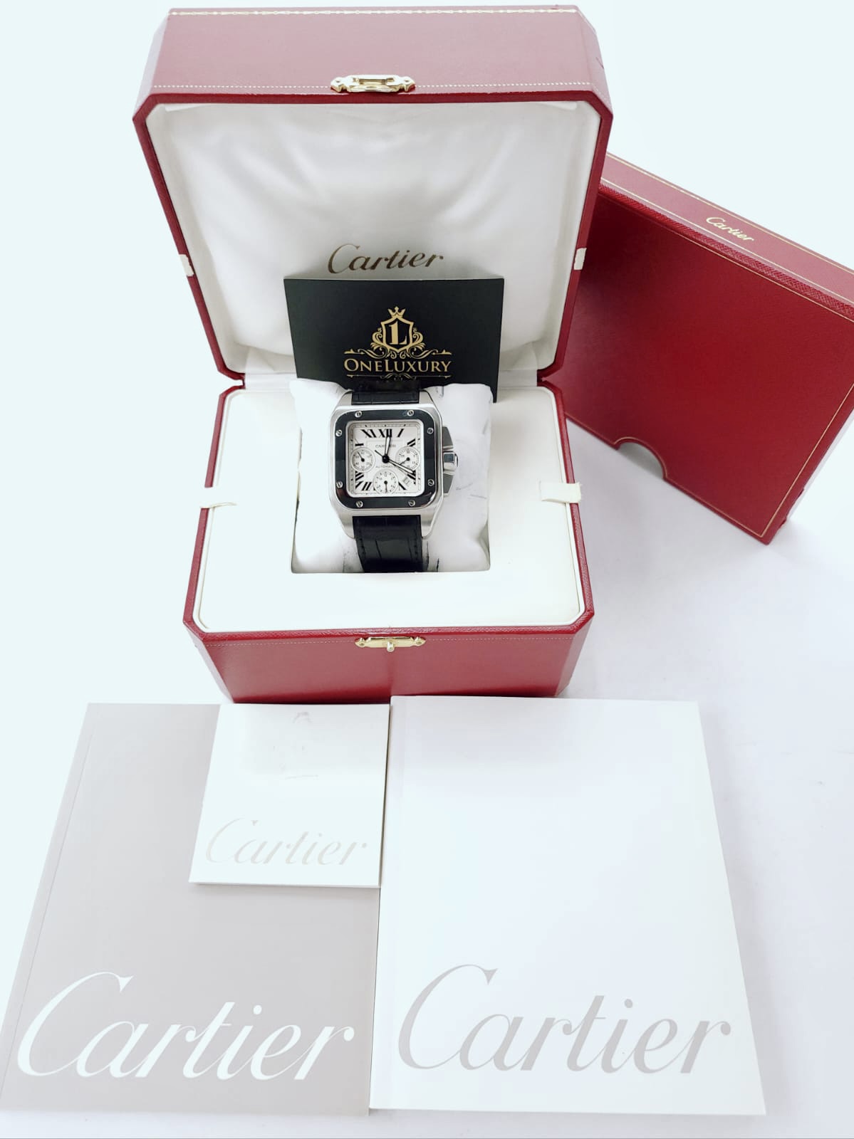 Cartier Santos 100 XL Chronograph Stainless Steel ref. W20090X8
