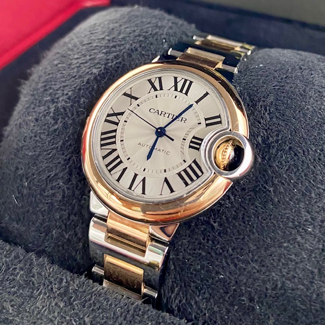 Cartier Ballon Bleu 33mm W2BB0023 in Rose Gold / Steel with full Cartier Service