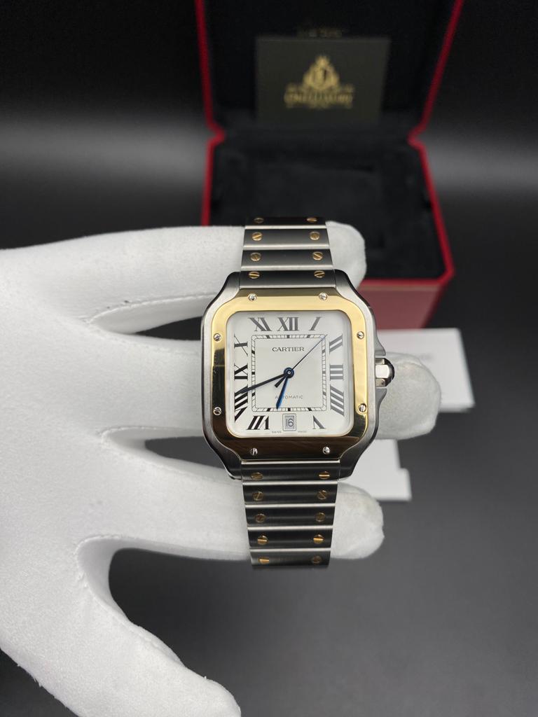 Cartier Santos de Cartier Large W2SA0009 in Yellow Gold & Steel