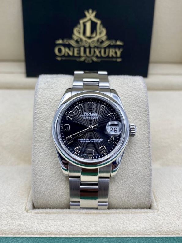 Rolex Datejust 31 with rare Black Concentric Dial ref. 178240