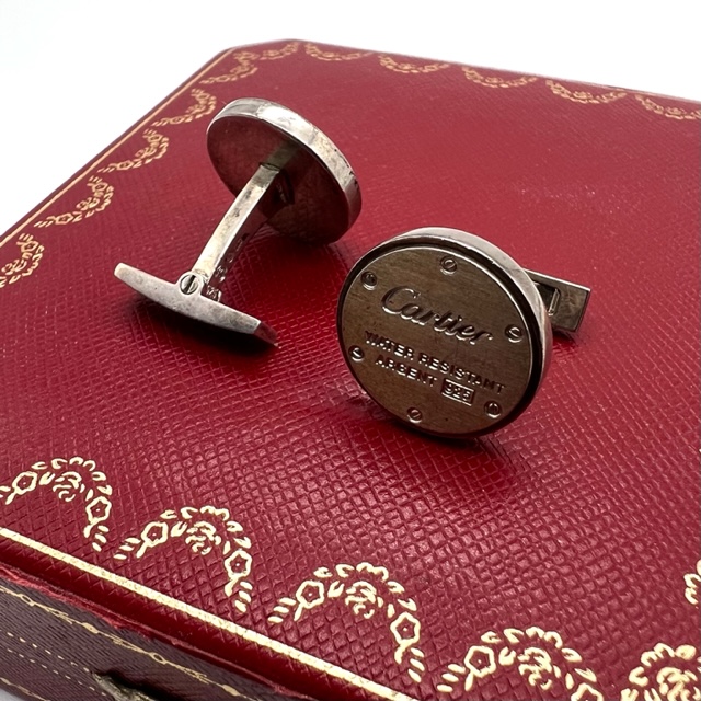 CARTIER Water Resistant Décor Cufflinks - Sterling Silver