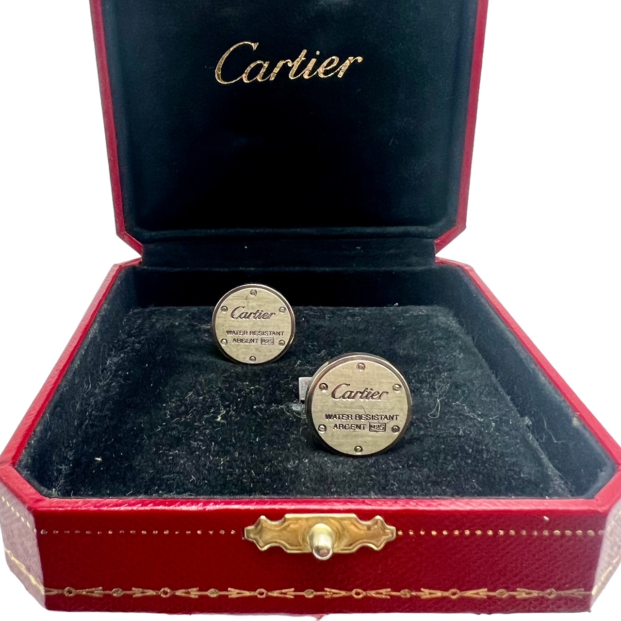 CARTIER Water Resistant Décor Cufflinks - Sterling Silver