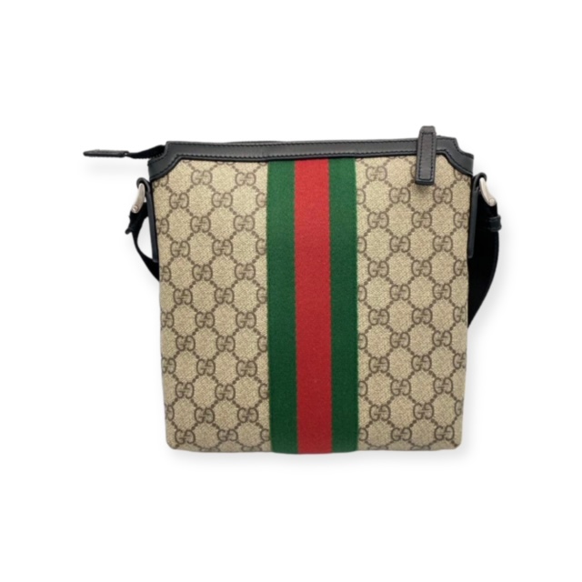 GUCCI Shoulder Bag PVC canvas leather GG Supreme