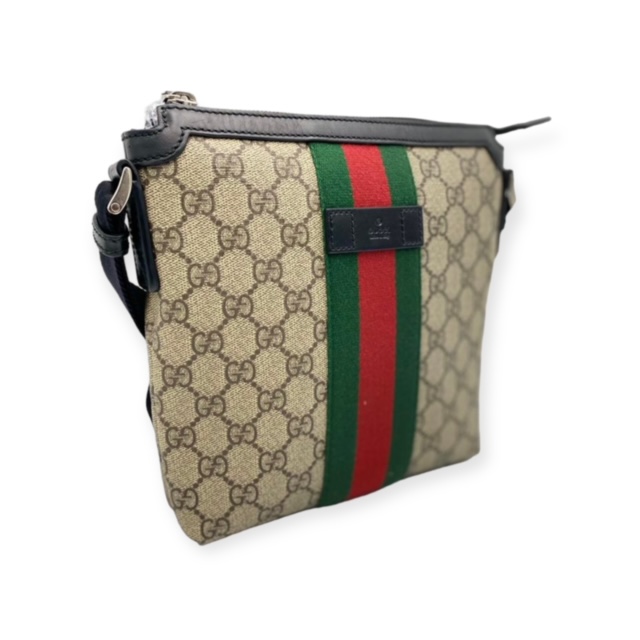 GUCCI Shoulder Bag PVC canvas leather GG Supreme