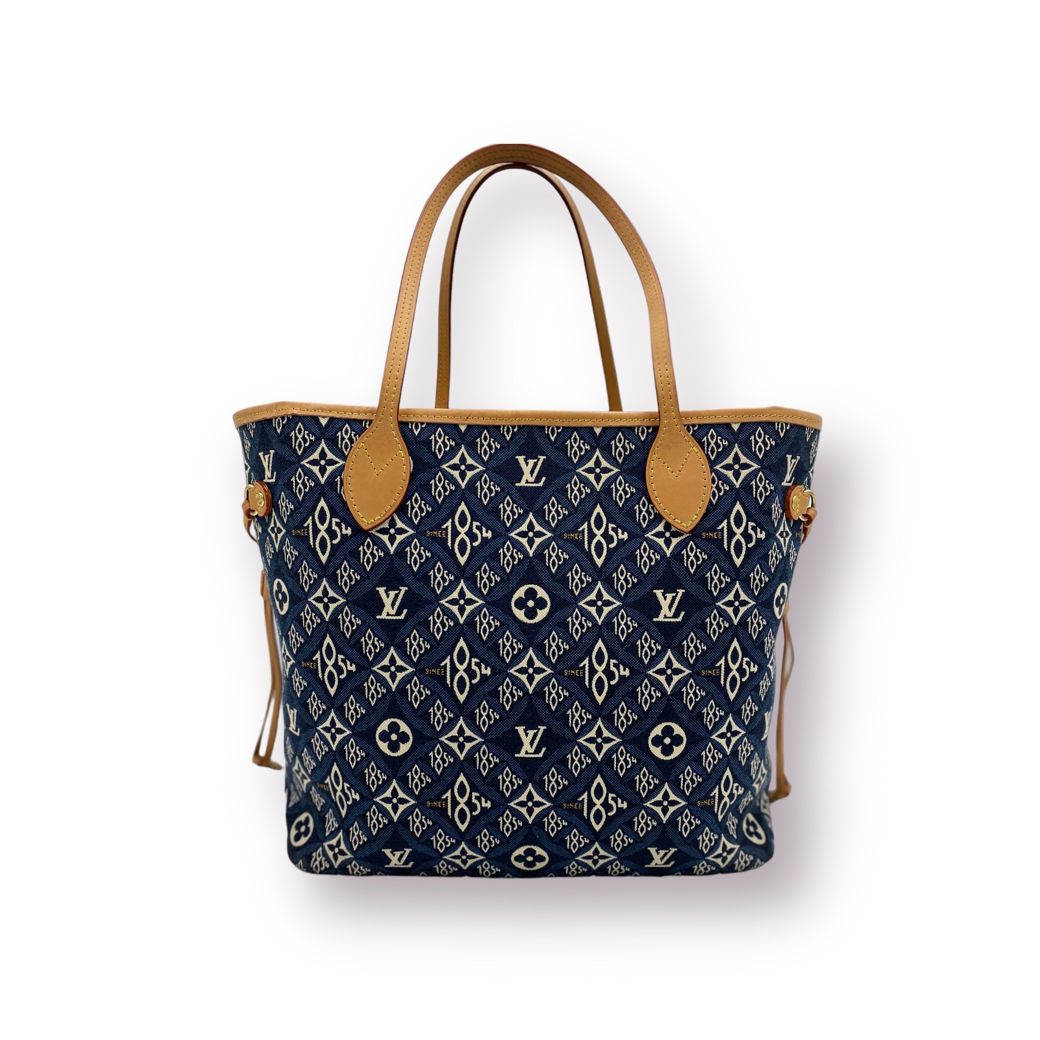 Louis Vuitton Blue Monogram Since 1854 Jacquard Textile Neverfull MM with Pouch