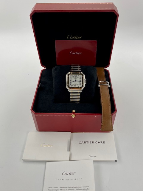 Cartier Santos De Cartier W2SA0016 Medium 18k Gold & Steel