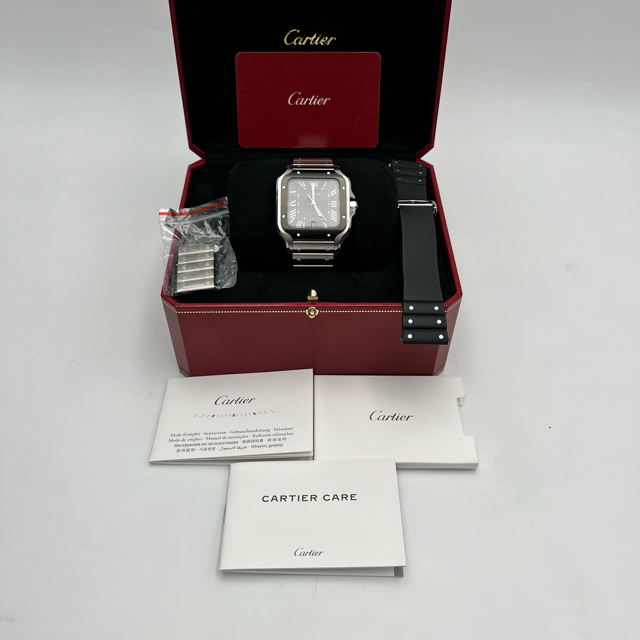 Cartier Santos Large Grey Dial WSSA0037