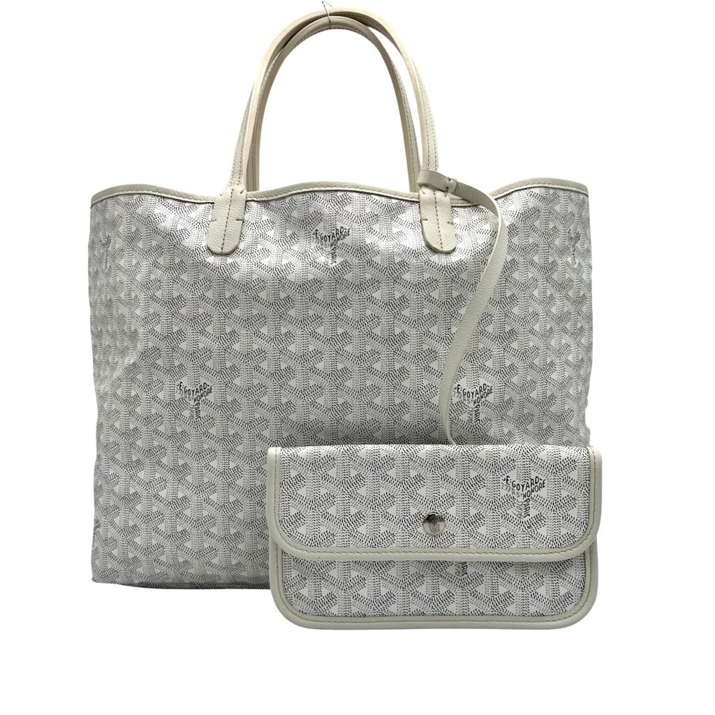 Goyard White Goyadine Coated Canvas St Louis PM Tote