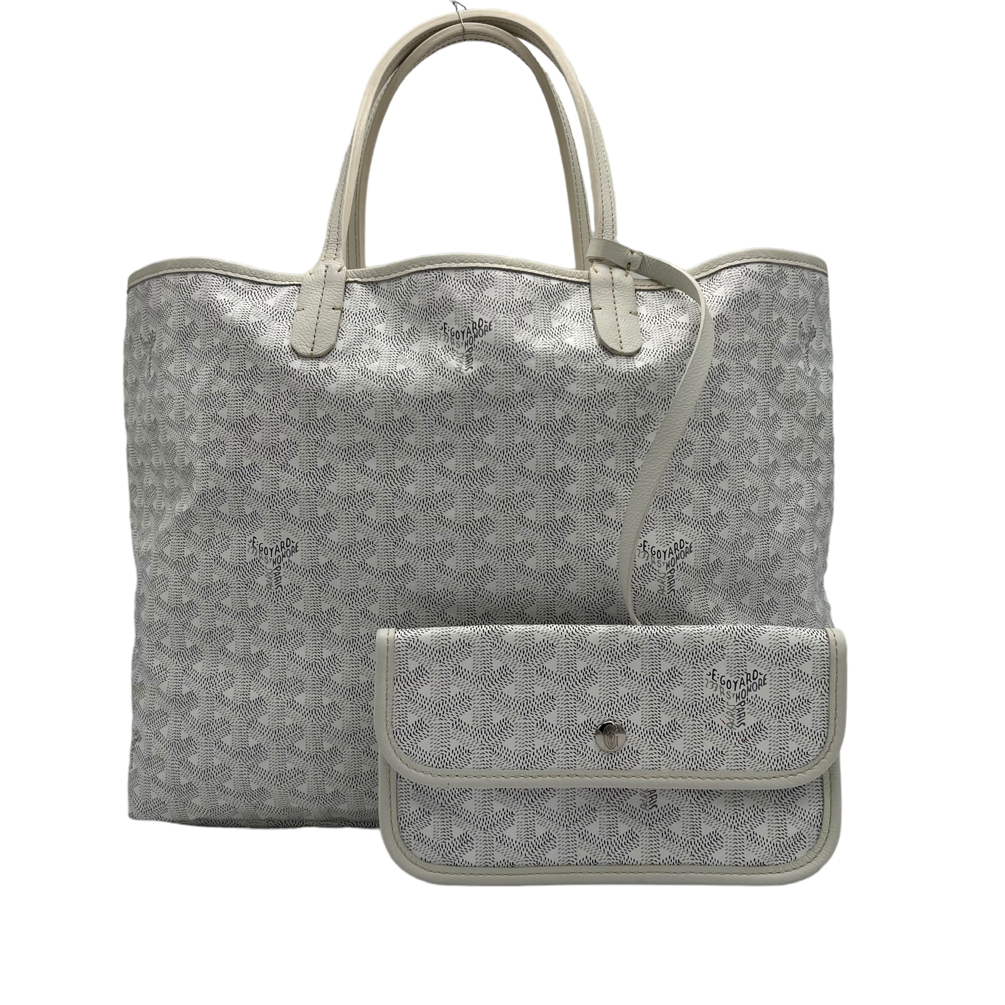 Goyard White Goyadine Coated Canvas St Louis PM Tote