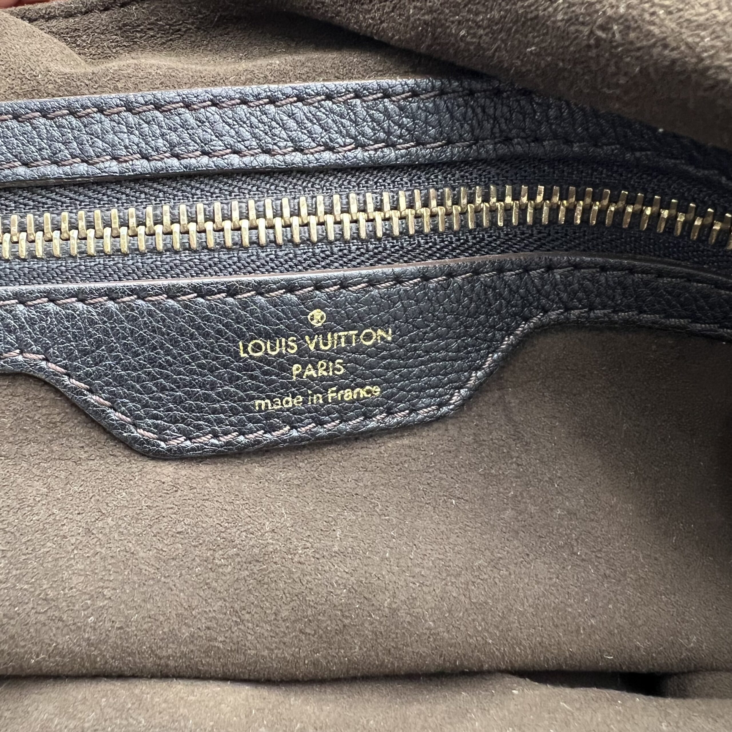 Louis Vuitton Black Monogram Mahina Leather Bag