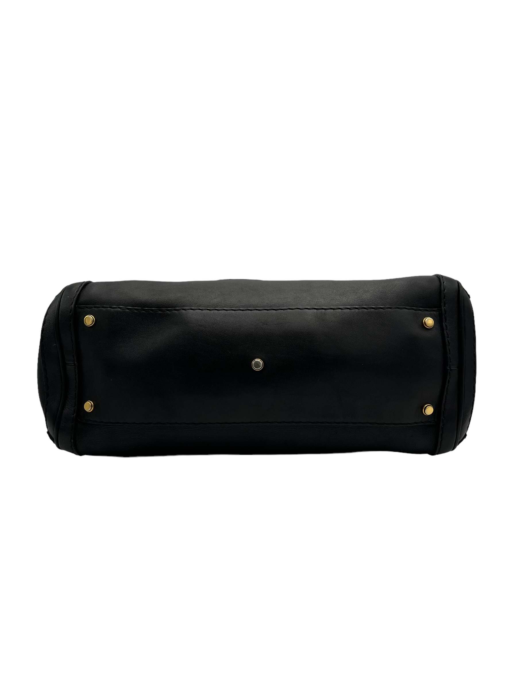 GUCCI Calfskin Medium GG Running Tote Bag Black 247183