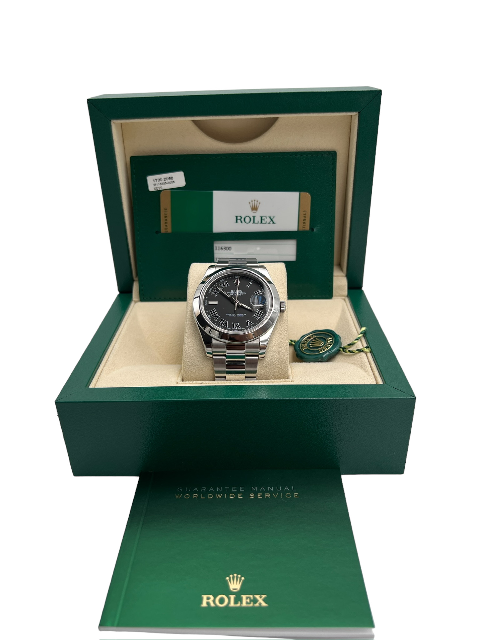 Rolex Datejust II 41mm ref. 116300 Black Roman Dial