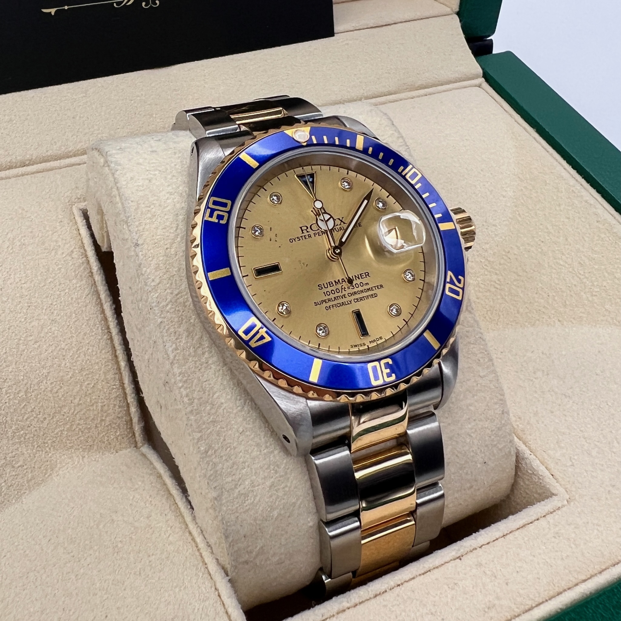 Rolex Submariner Date Gold Diamond Dial 18K/SS Ref. 16613 "Sultan Dial"