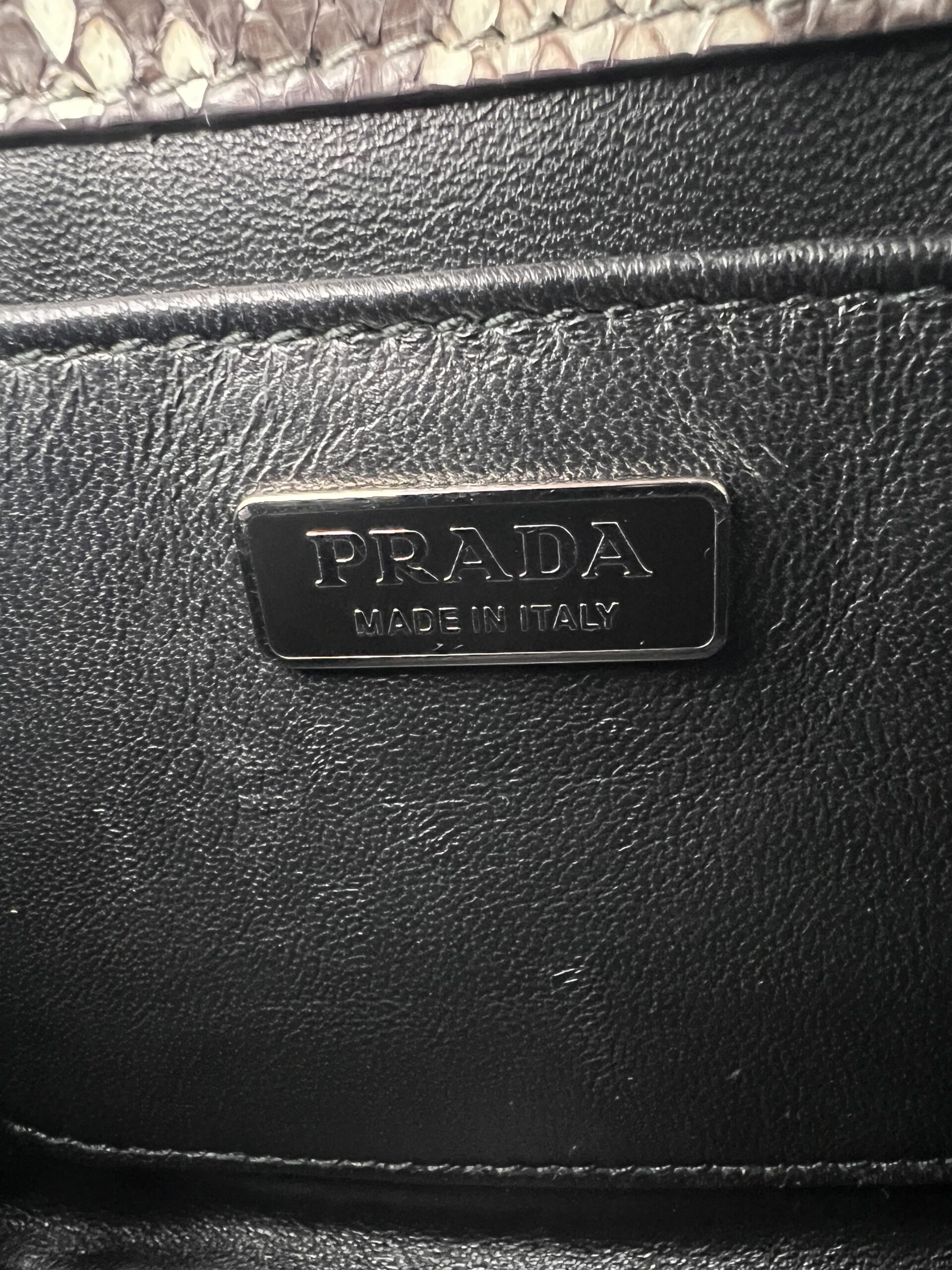 Prada Green Python Mini Promenade Crossbody Bag
