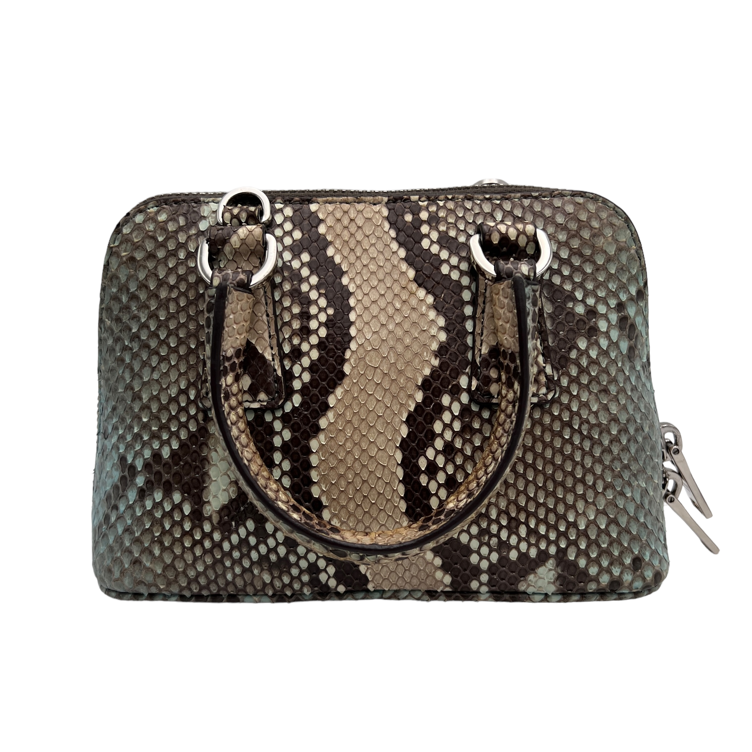 Prada Green Python Mini Promenade Crossbody Bag