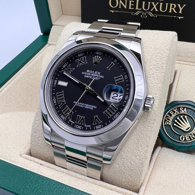 Rolex Datejust II 41mm ref. 116300 Black Roman Dial