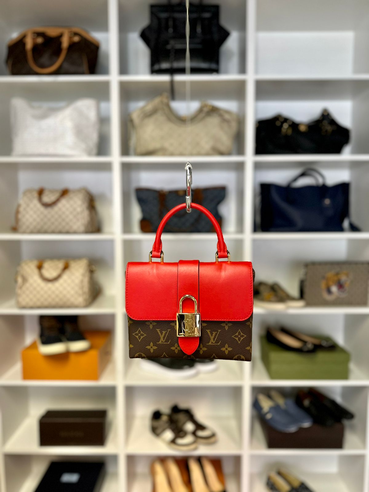 Louis Vuitton Monogram Locky BB Coquelicot