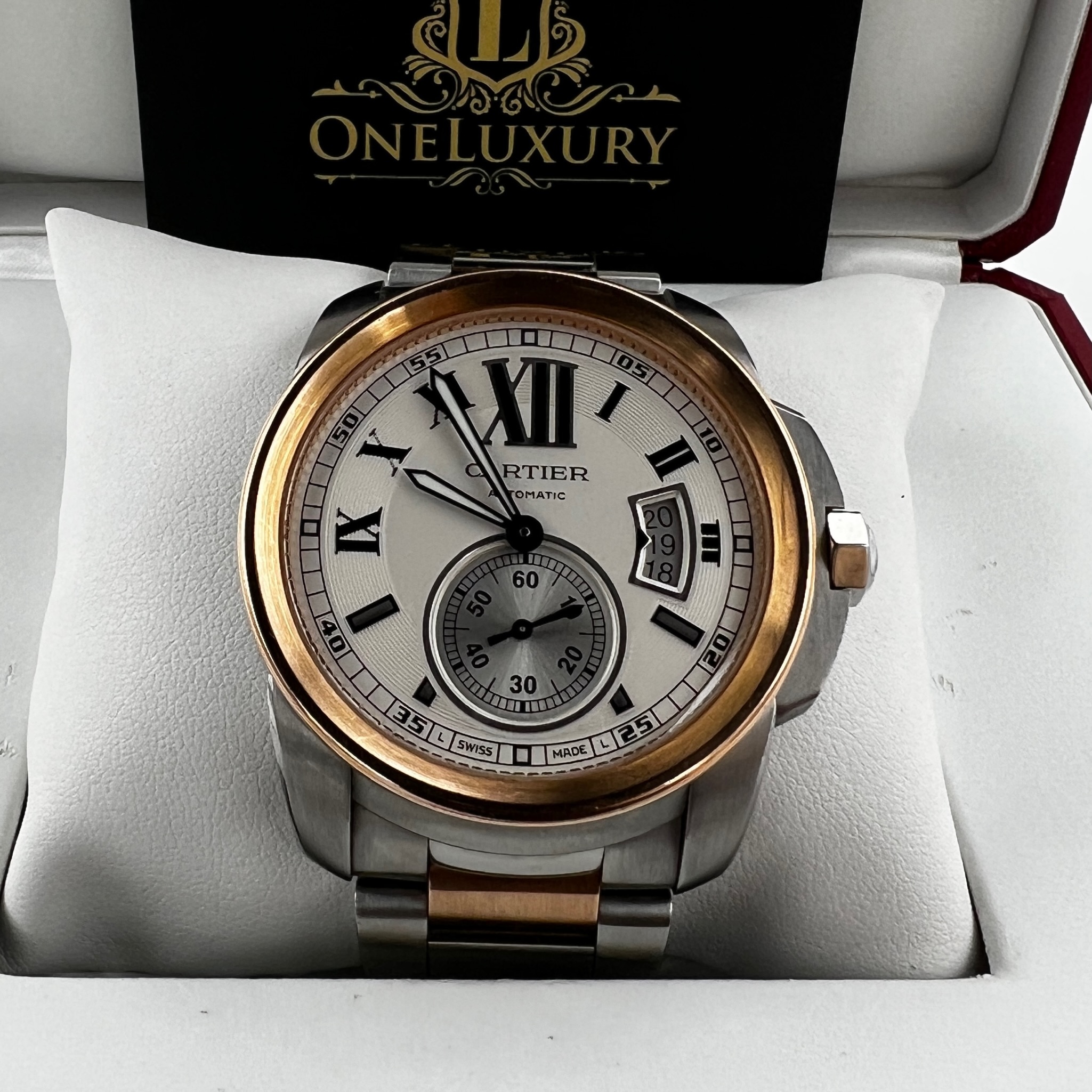 Cartier Calibre de Cartier Steel and Rose Gold W7100036