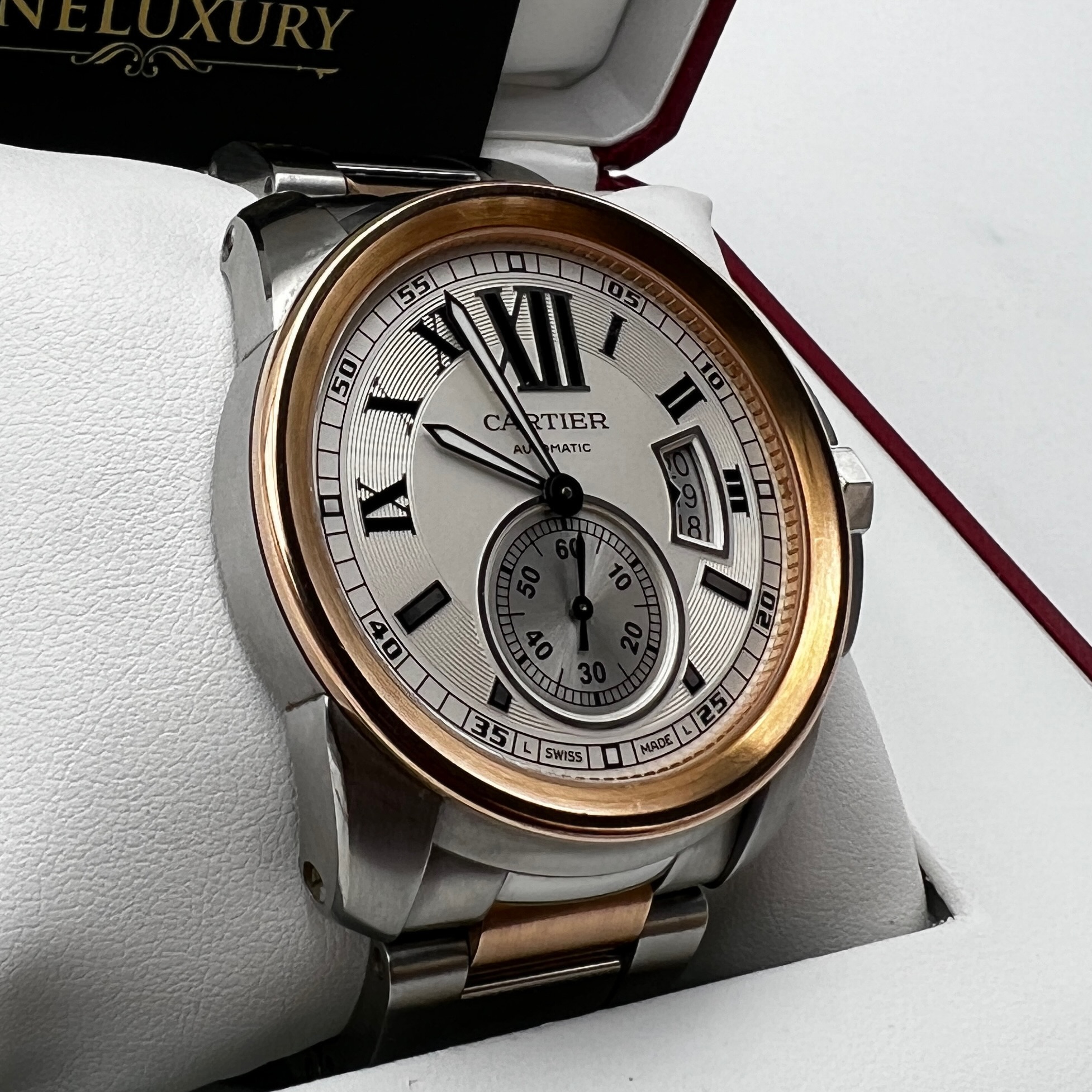 Cartier Calibre de Cartier Steel and Rose Gold W7100036