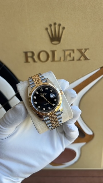 Rolex Datejust 41mm Black Diamond Dial Ref. 126333