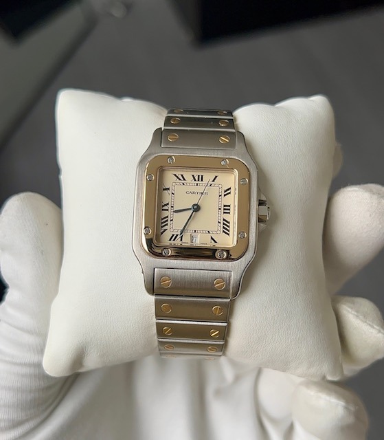 Cartier Santos Galbee Ref. 1566 18k Gold & Steel