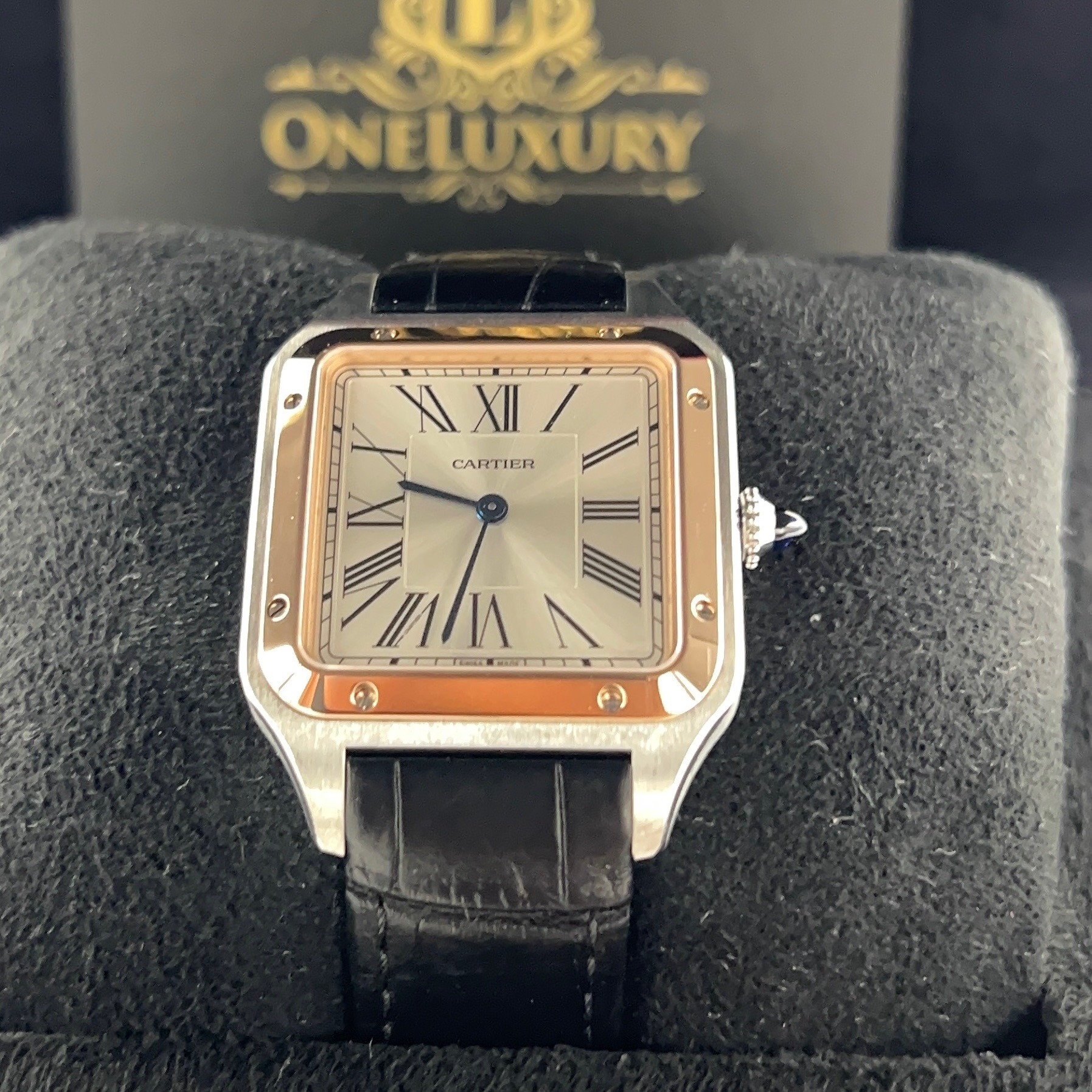 Cartier Santos-Dumont in Steel & Rose Gold Year 2022 ref. W2SA0011