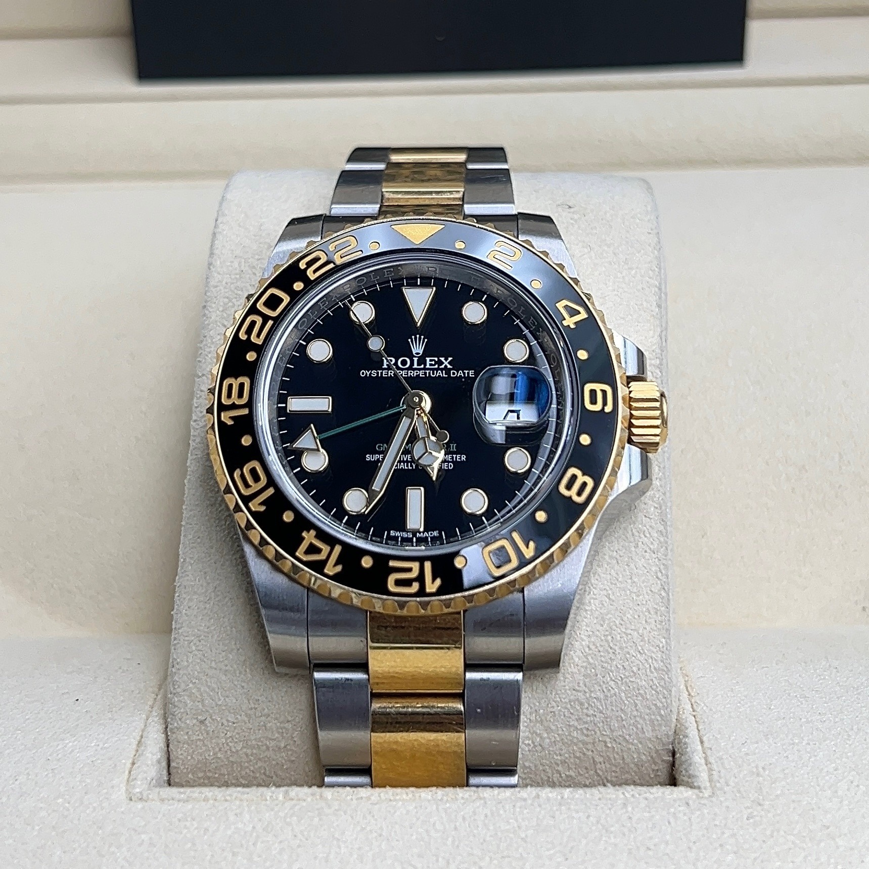 Rolex GMT Master II 2 Tone Gold and Steel REF 116713LN