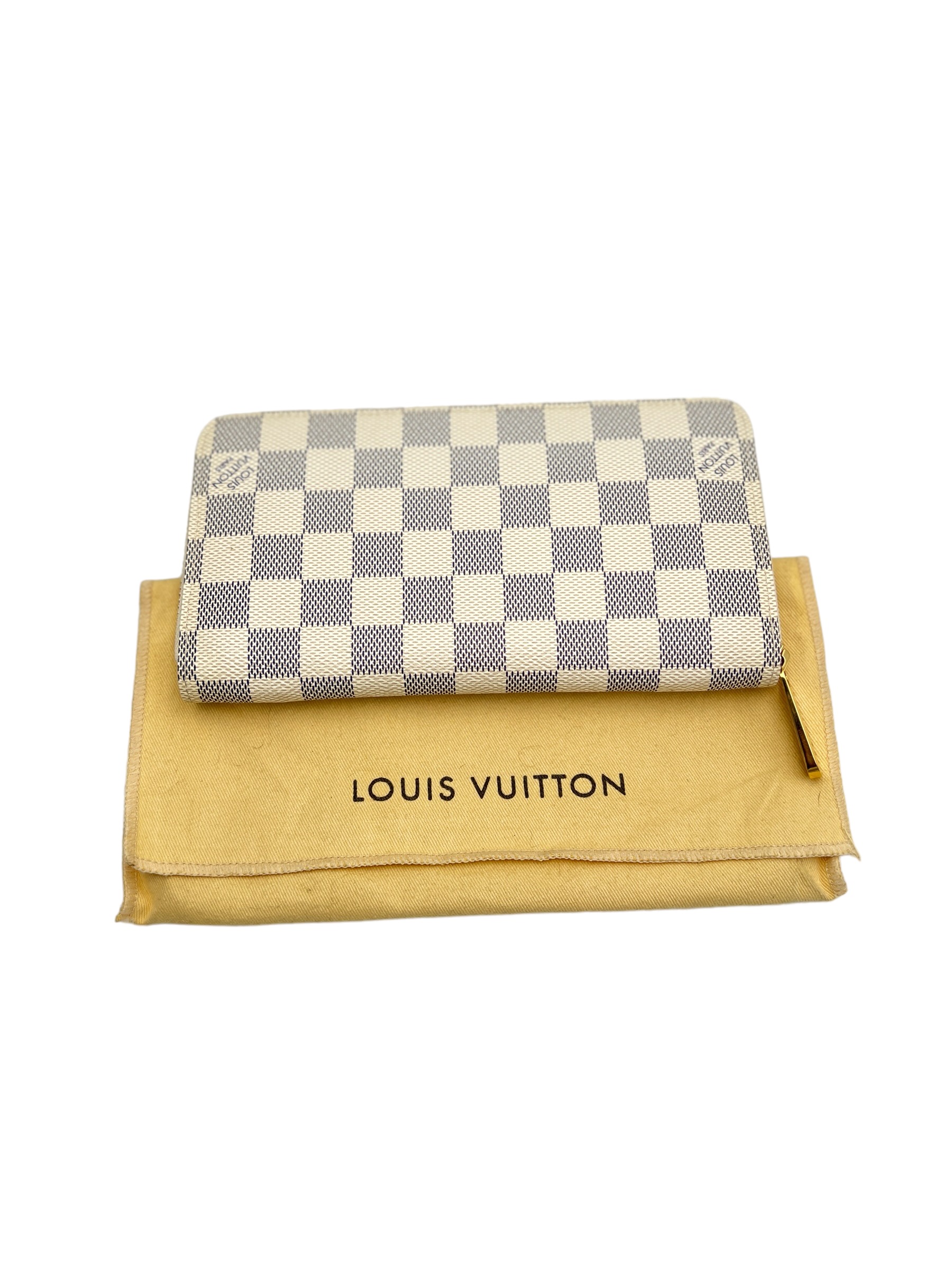 Louis Vuitton Damier Azur canvas zippy wallet
