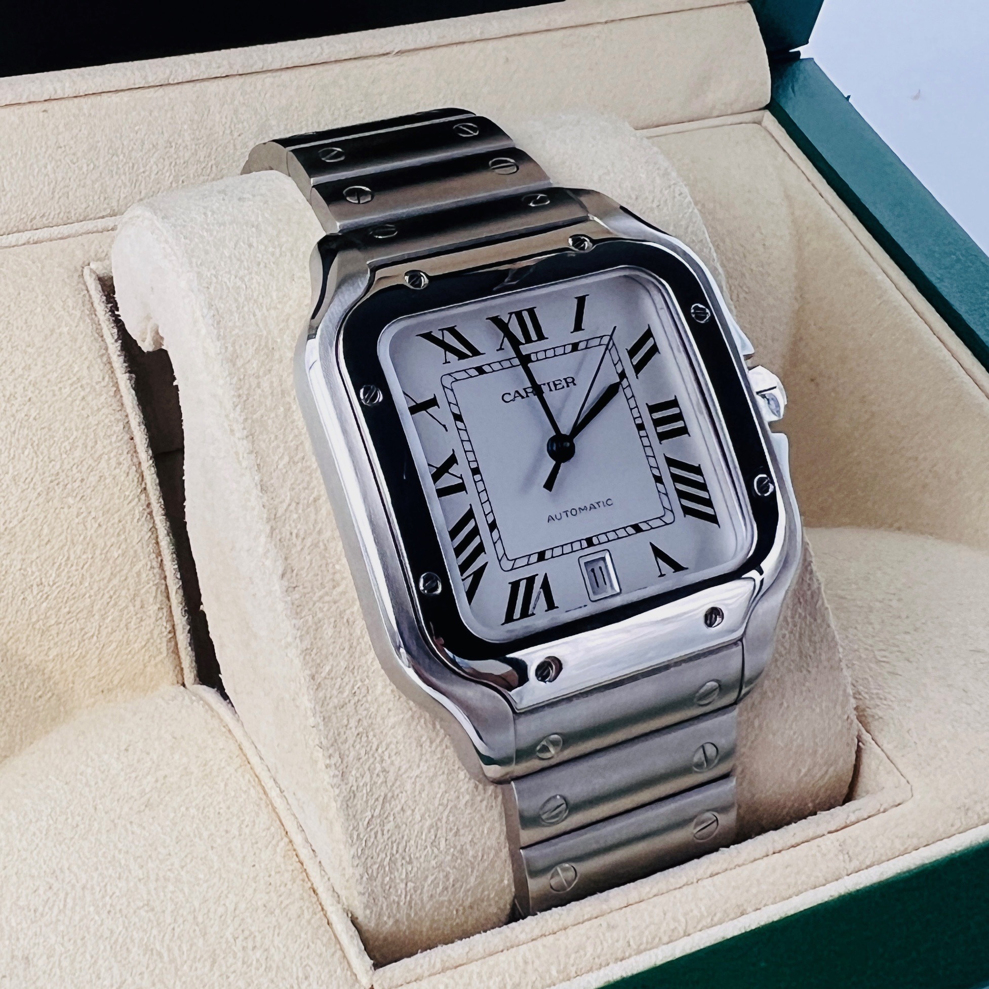 Cartier Santos Large model White Dial 4072 WSSA0009