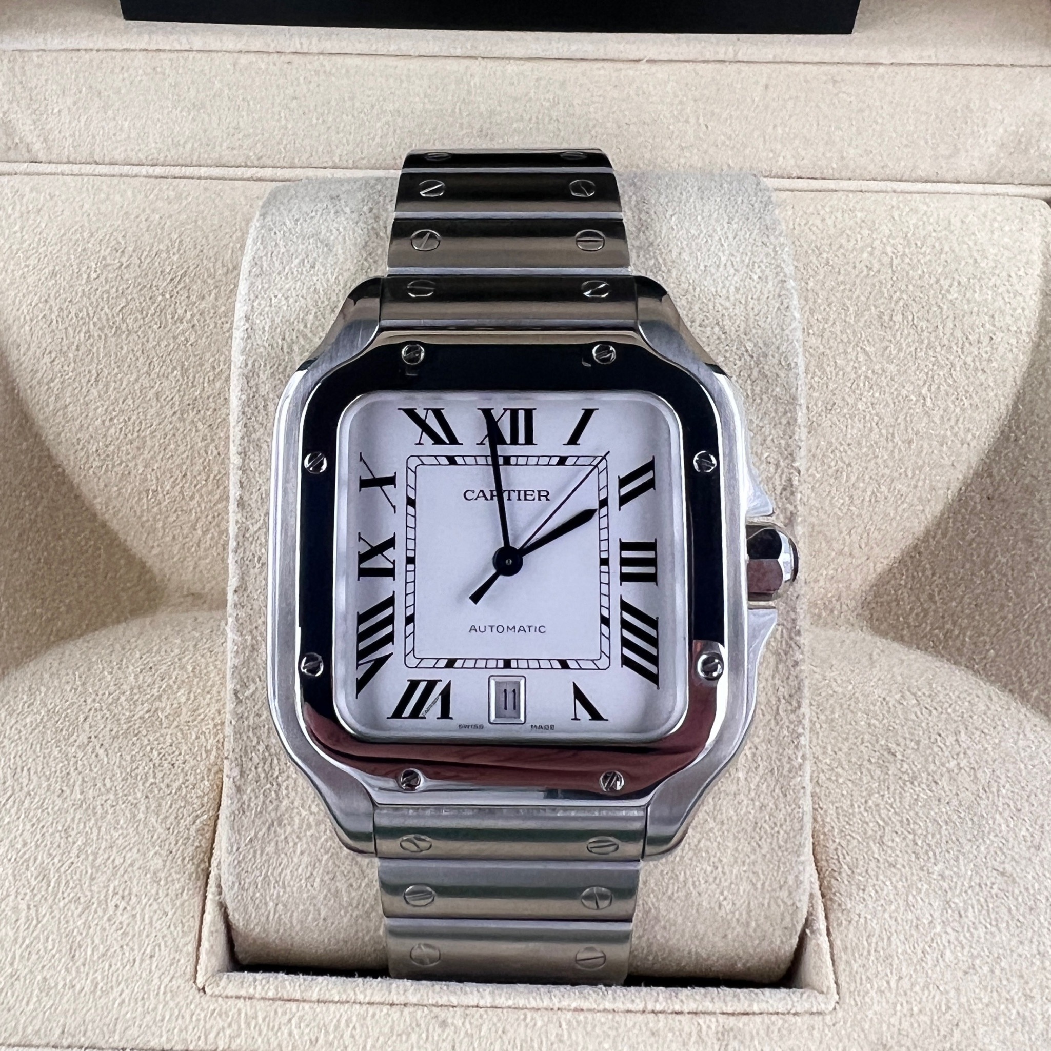 Cartier Santos Large model White Dial 4072 WSSA0009