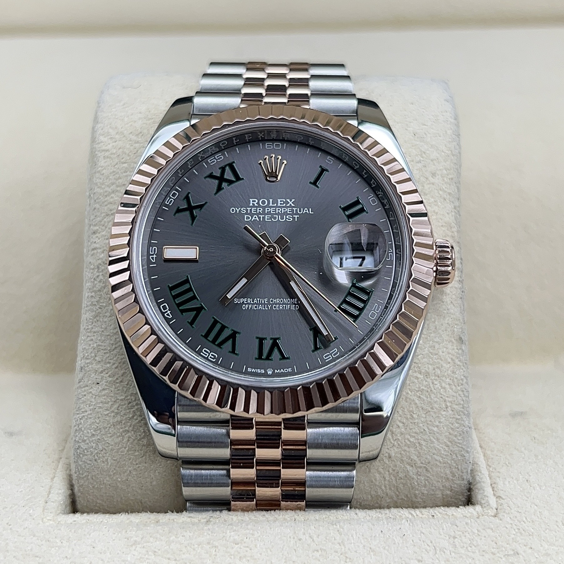 Rolex Datejust Rose Gold 41mm Slate Wimbledon Dial ref. 126331