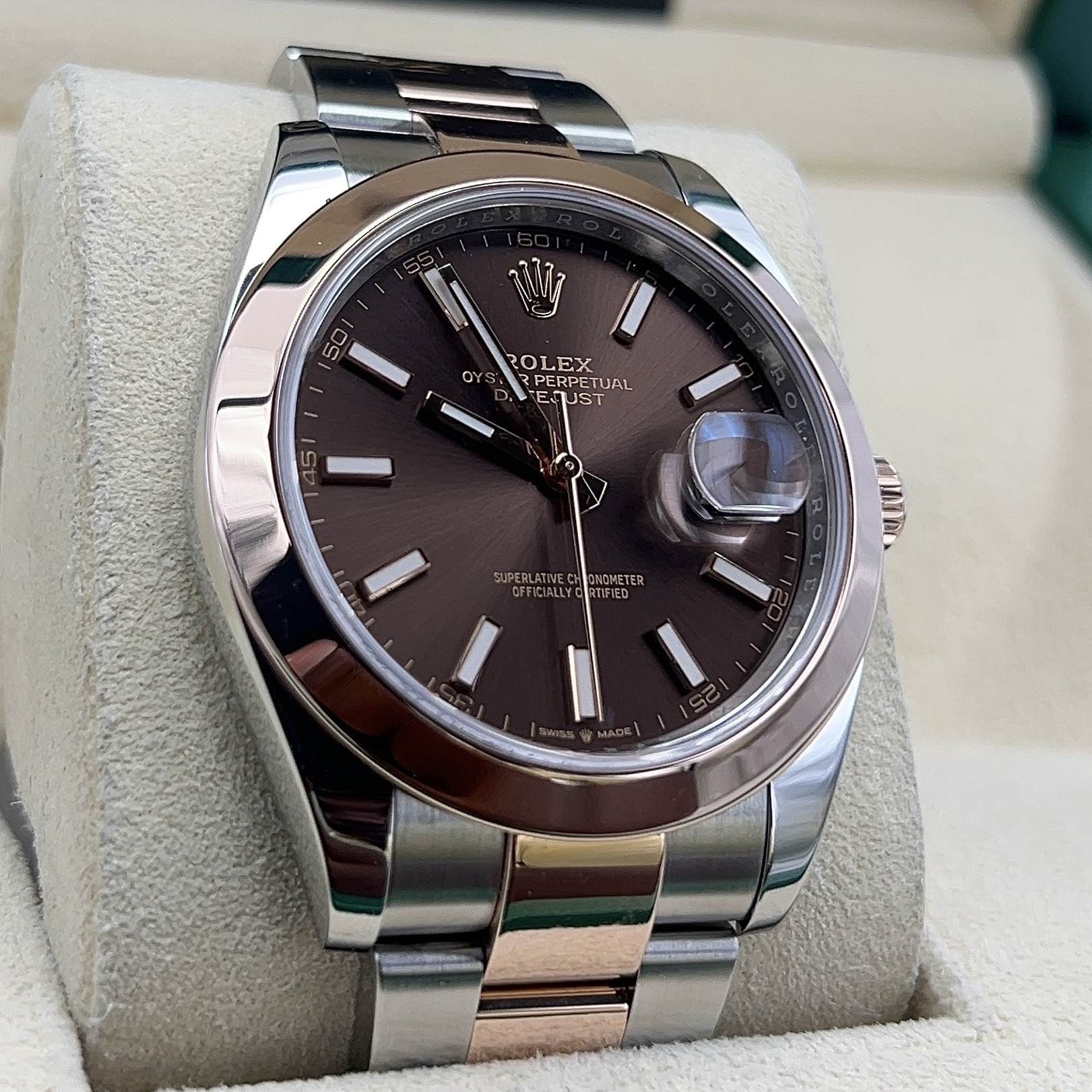 Rolex Datejust 41mm Steel and Everose Gold 126301 Chocolate Dial