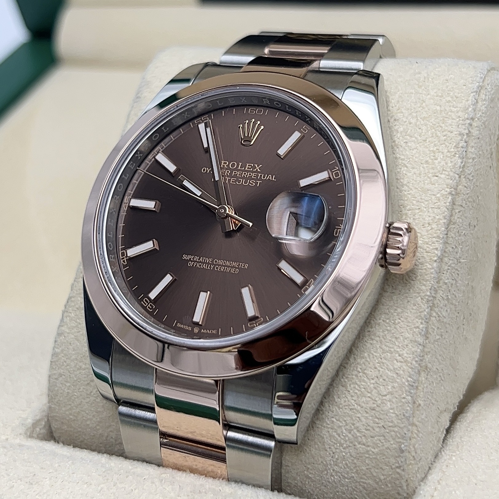 Rolex Datejust 41mm Steel and Everose Gold 126301 Chocolate Dial